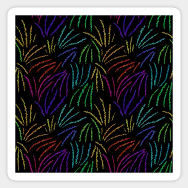 Rainbow Sketchy Lines Sticker by JamieWetzel